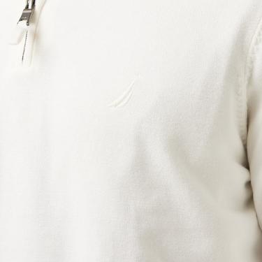  Nautica Erkek Beyaz Standart Fit Dik Yakalı Triko