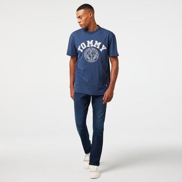  Tommy Hilfiger Jeans Vintage Arch Tommy Erkek Lacivert T-Shirt