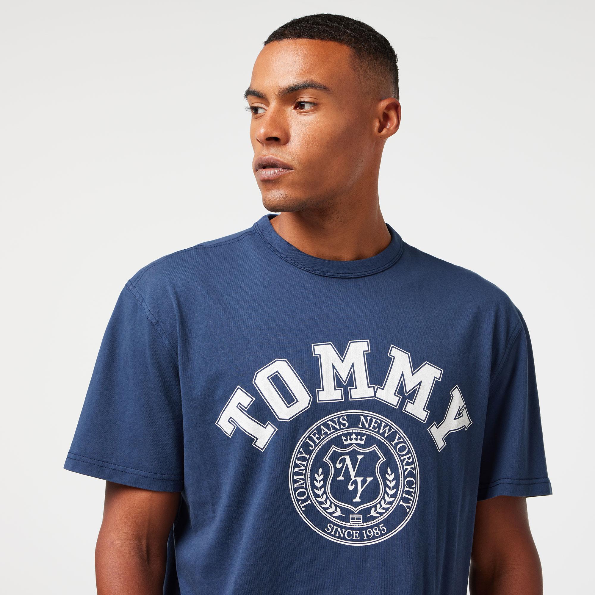 Tommy Hilfiger Jeans Vintage Arch Tommy Erkek Lacivert T-Shirt