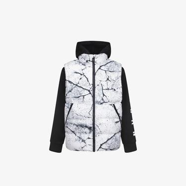  Jordan 2 Fer Çocuk Gri/Siyah Kapüşonlu Mont