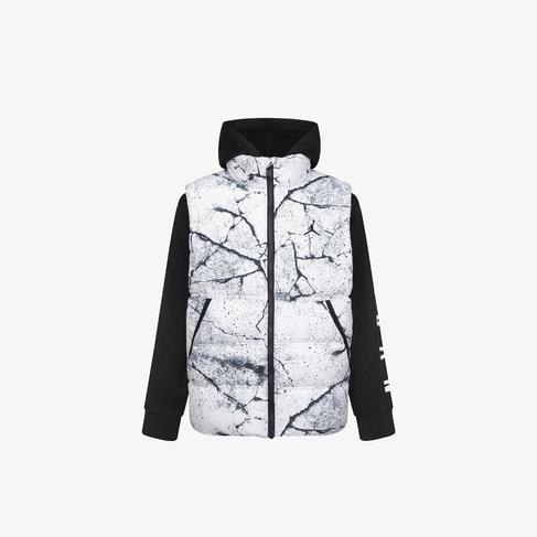  Jordan 2 Fer Çocuk Gri/Siyah Kapüşonlu Mont