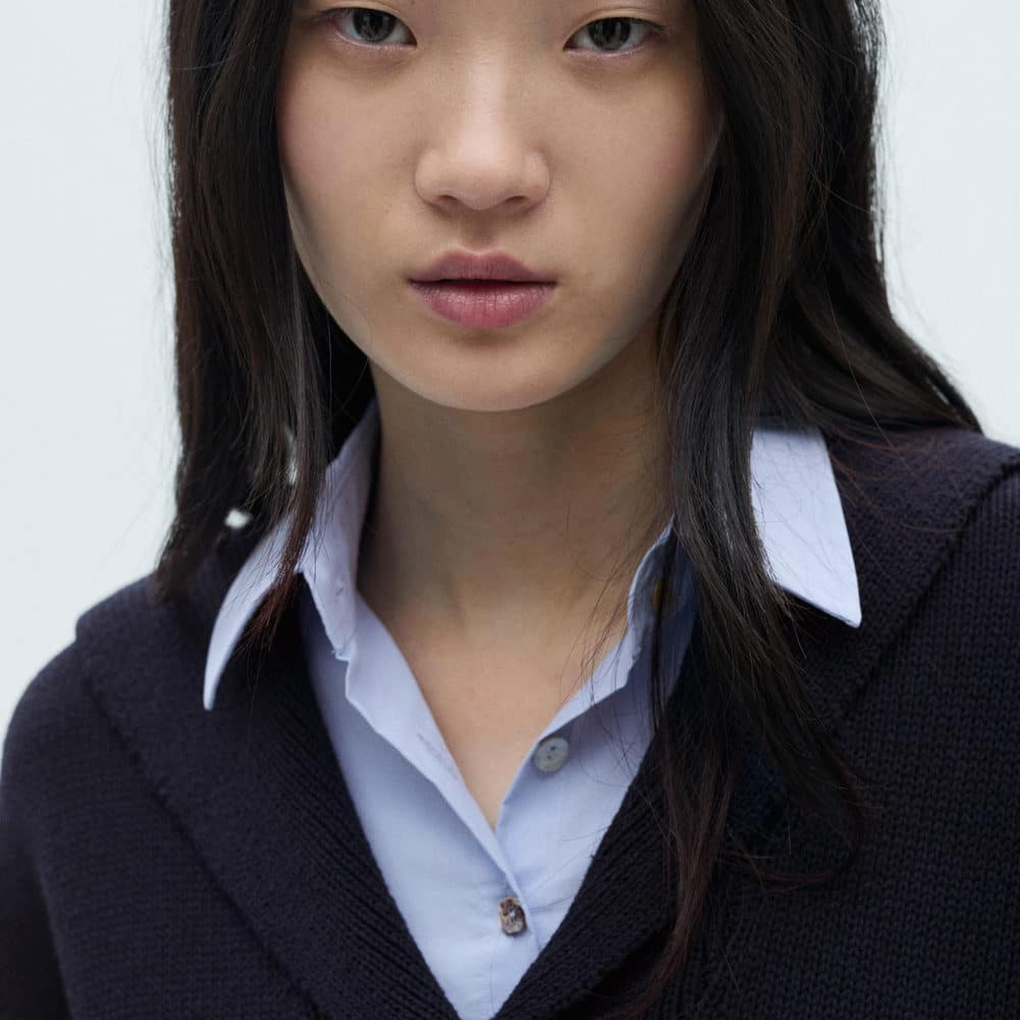 Mango Kadın Kombine Gömlek Kazak Lacivert