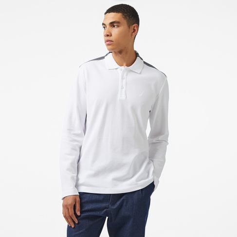  Nautica Erkek Beyaz Classic Fit Uzun Kollu Polo