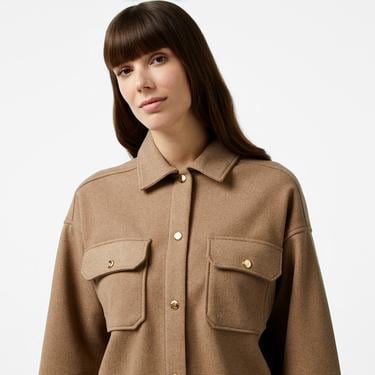  Nautica Kadın Kahverengi Regular Fit Gömlek