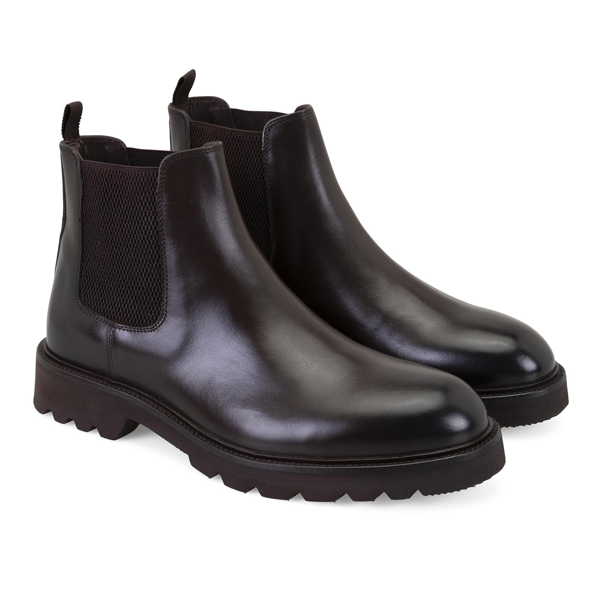 Gaven Kahve Erkek Lastikli Deri Chelsea Bot