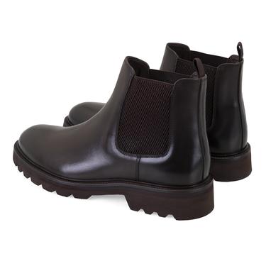  Gaven Kahve Erkek Lastikli Deri Chelsea Bot