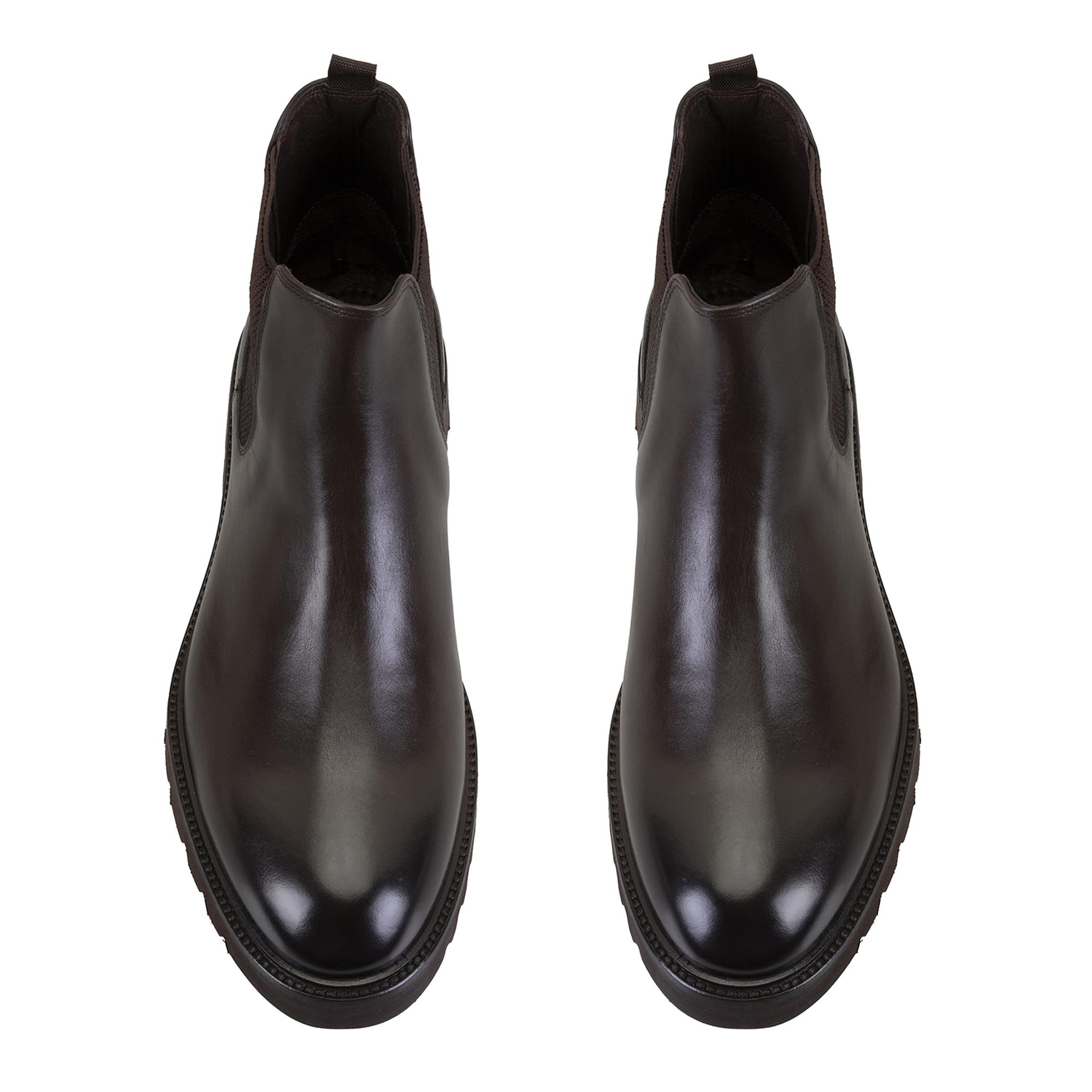 Gaven Kahve Erkek Lastikli Deri Chelsea Bot