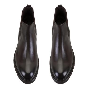  Gaven Kahve Erkek Lastikli Deri Chelsea Bot