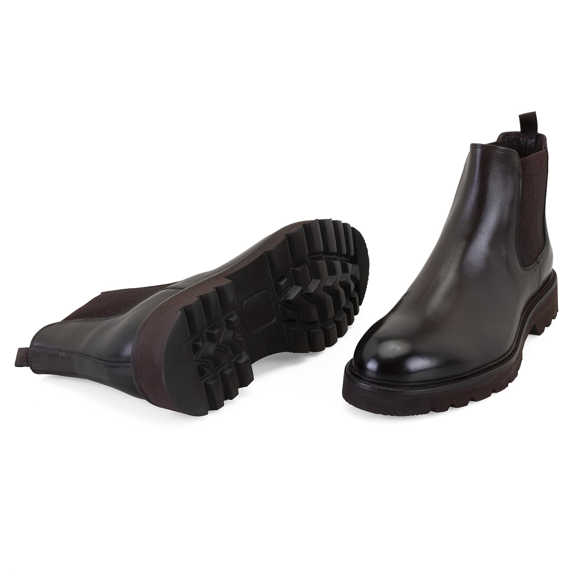 Gaven Kahve Erkek Lastikli Deri Chelsea Bot