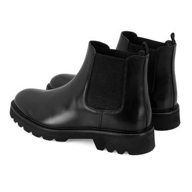  Gage Siyah Erkek Lastikli Deri Chelsea Bot
