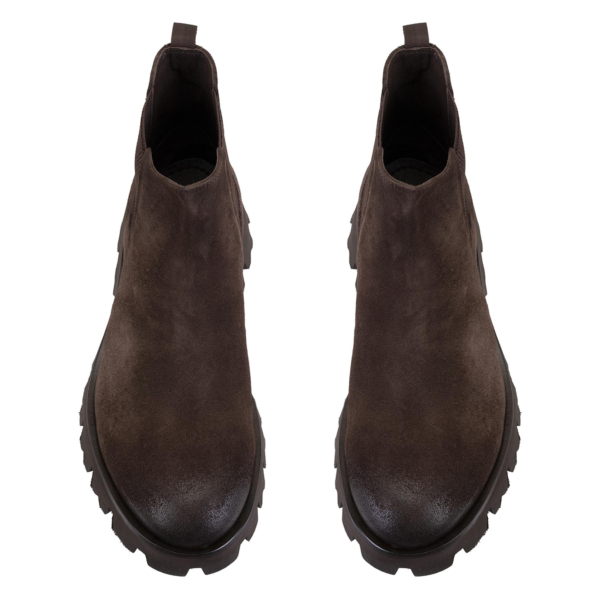 Everet Kahve Erkek Lastikli Deri Chelsea Bot