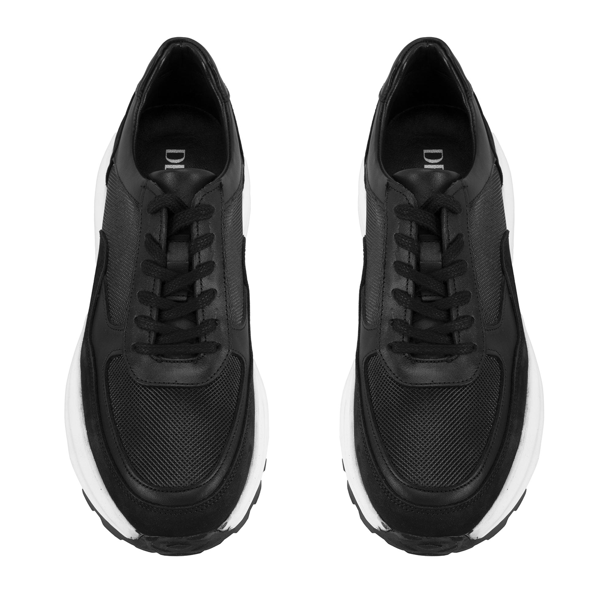 Esteban Siyah Erkek Deri Spor Ayakkabı