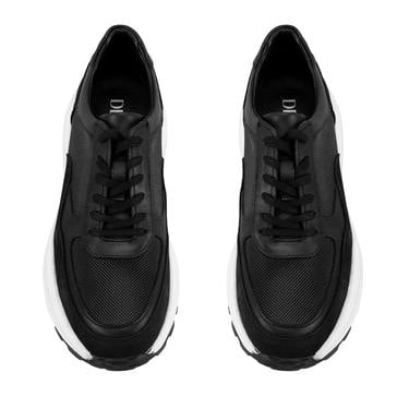  Esteban Siyah Erkek Deri Spor Ayakkabı