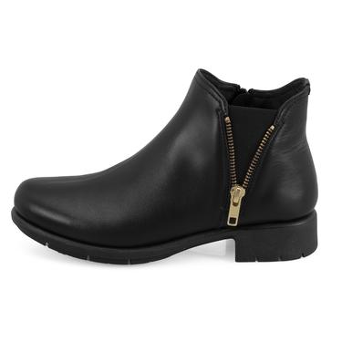  Karlee Siyah Kadın DesaComfort Fermuarlı Deri Bot