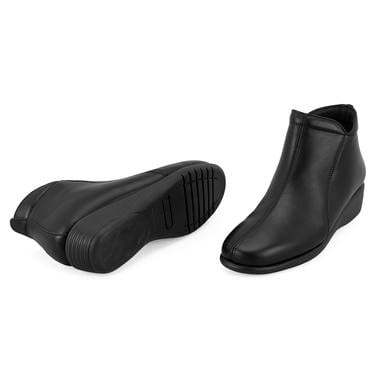  Jalyn Siyah Kadın DesaComfort Fermuarlı Deri Bot