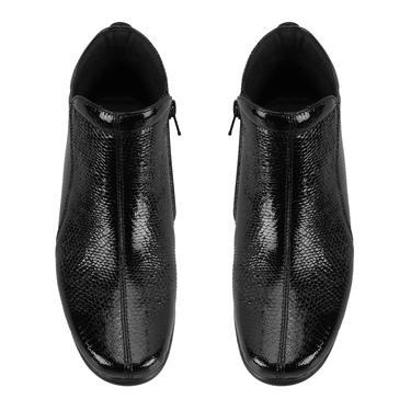  Jailyn Siyah Kadın DesaComfort Fermuarlı Deri Bot