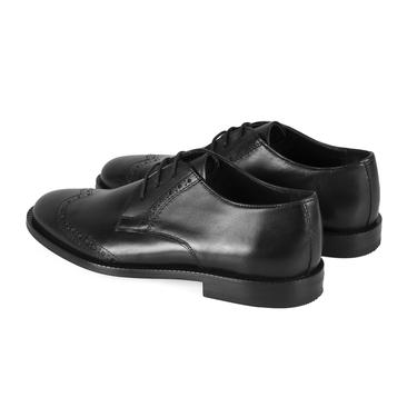  Kadın Siyah Deri Klasik Ayakkabı