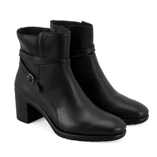  Hallie Siyah Kadın DesaComfort Topuklu Deri Bot