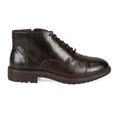  Corey Kahve Erkek Fermuarlı Deri Bot