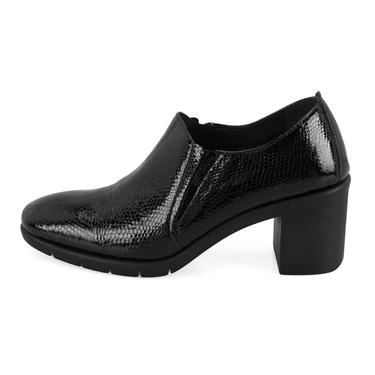  Kadın Siyah DesaComfort Topuklu Deri Günlük Ayakkabı