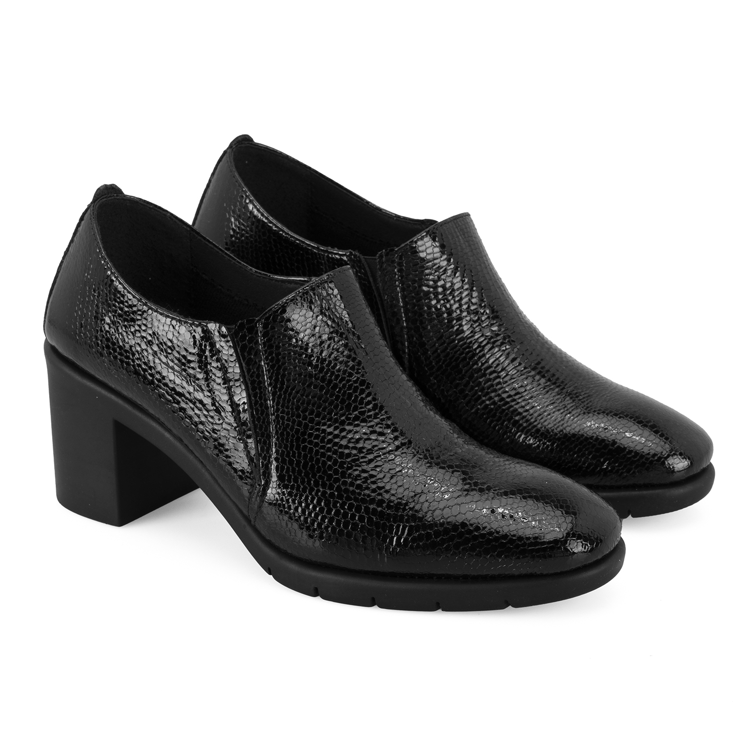  Kadın Siyah DesaComfort Topuklu Deri Günlük Ayakkabı