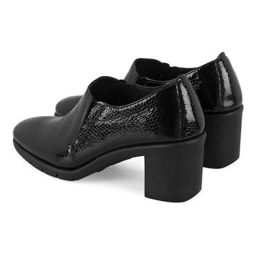  Kadın Siyah DesaComfort Topuklu Deri Günlük Ayakkabı