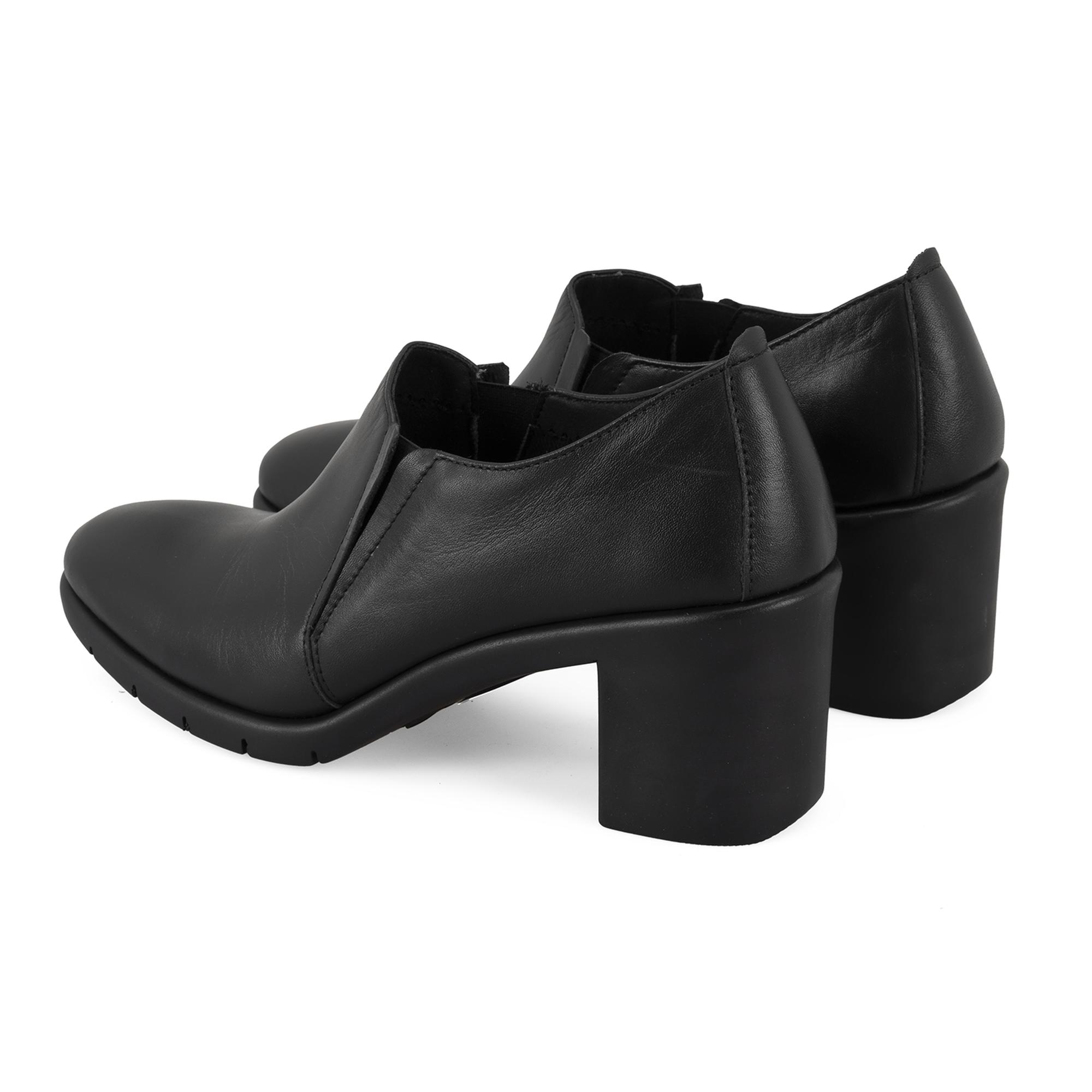 Kadın Siyah DesaComfort Topuklu Deri Günlük Ayakkabı