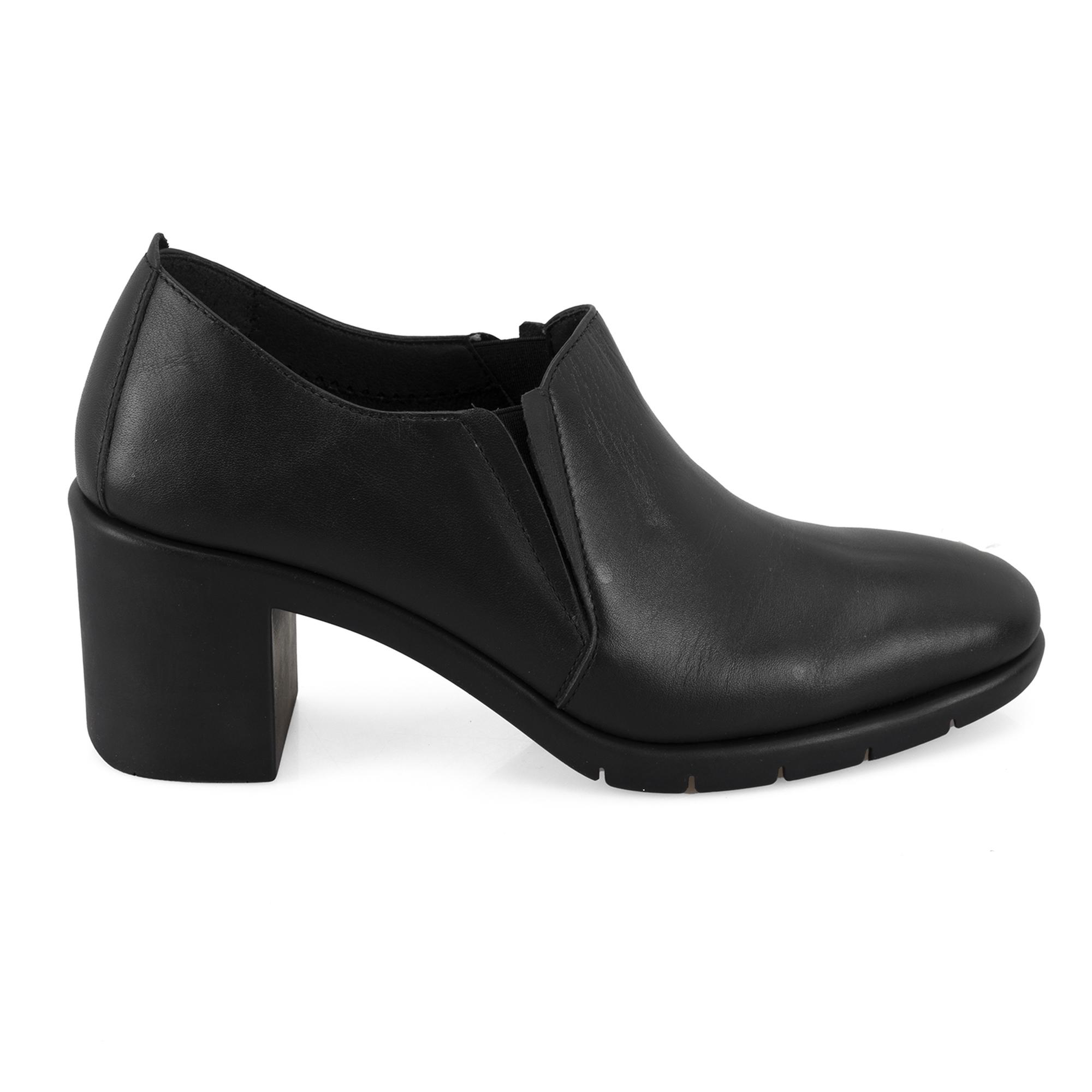 Kadın Siyah DesaComfort Topuklu Deri Günlük Ayakkabı