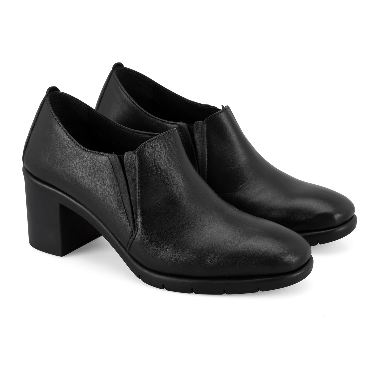  Kadın Siyah DesaComfort Topuklu Deri Günlük Ayakkabı