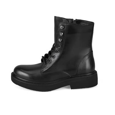 Kenia Siyah Kadın Fermuarlı Deri Bot