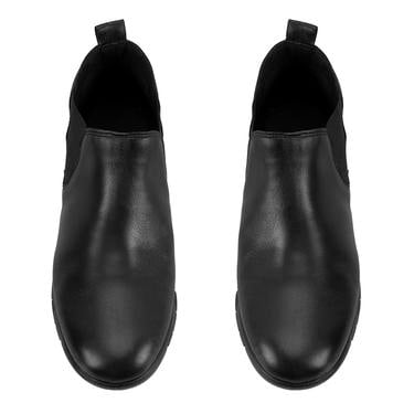  Kayley Siyah Kadın DesaComfort Lastikli Deri Chelsea Bot