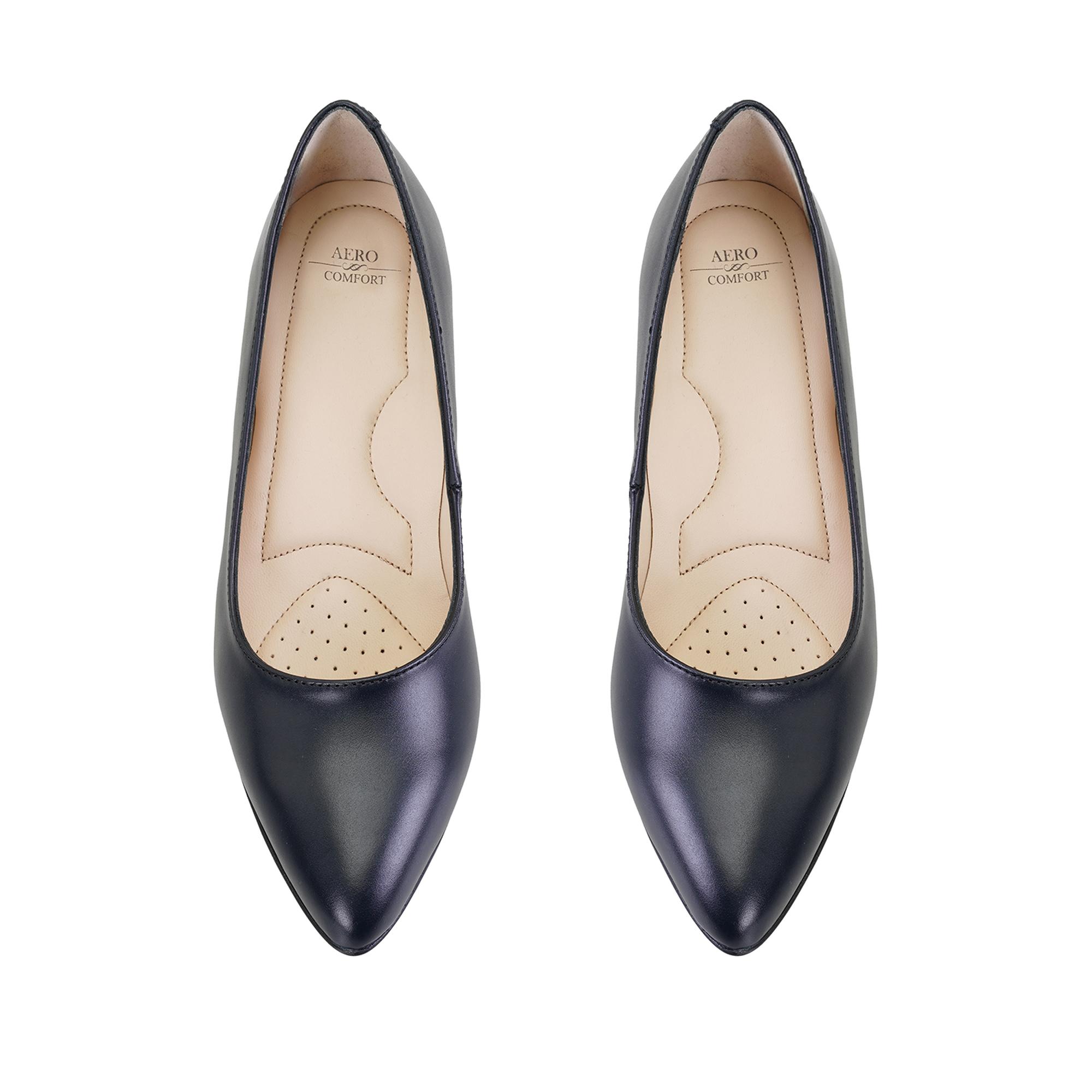 Kadın Lacivert DesaComfort Topuklu Deri Klasik Ayakkabı