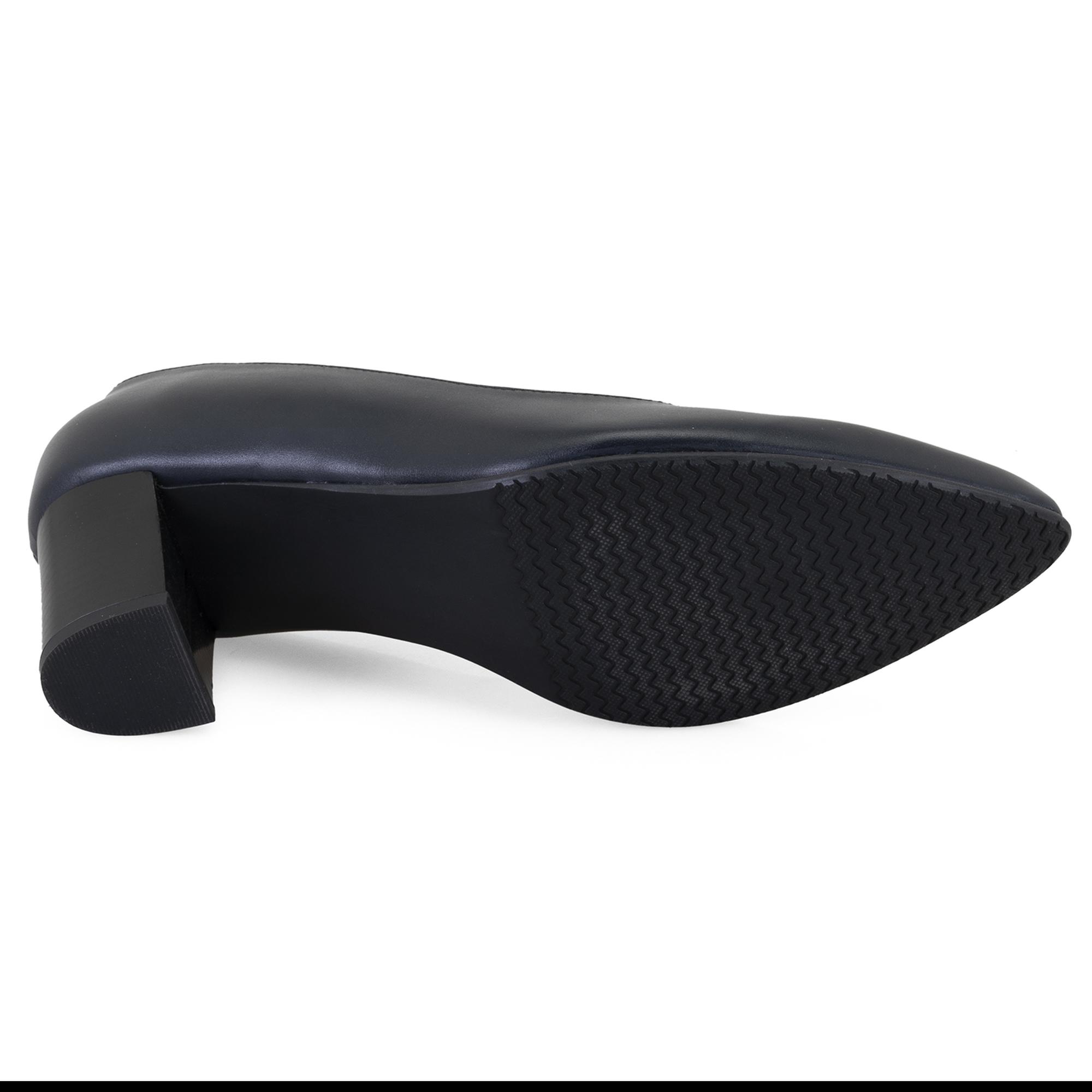 Kadın Lacivert DesaComfort Topuklu Deri Klasik Ayakkabı