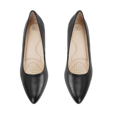  Kadın Siyah DesaComfort Topuklu Deri Klasik Ayakkabı