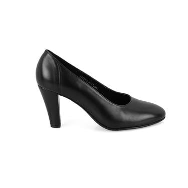  Kadın Siyah DesaComfort Topuklu Deri Klasik Ayakkabı