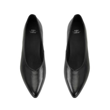  Kadın Siyah DesaComfort Topuklu Deri Klasik Ayakkabı