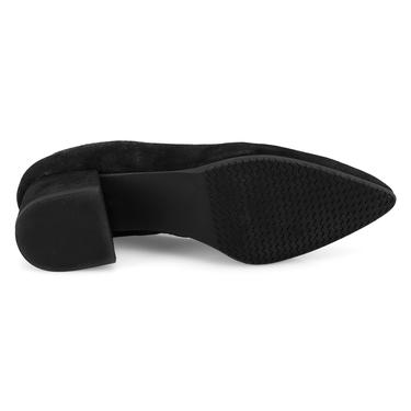  Kadın Siyah DesaComfort Topuklu Süet Deri Klasik Ayakkabı