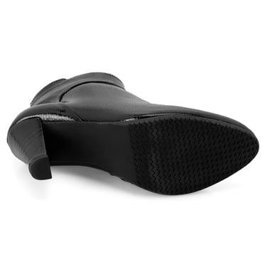  Aliza Siyah Kadın DesaComfort Fermuarlı Topuklu Deri Bot