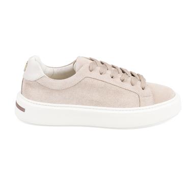  Kadın Bej Süet Deri Spor Ayakkabı