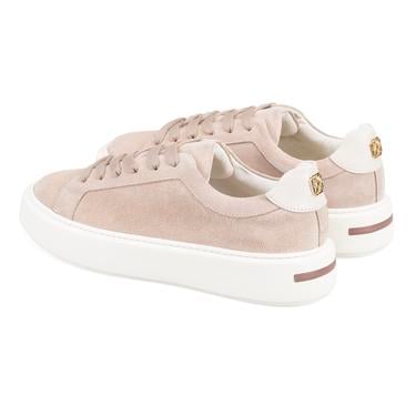  Kadın Bej Süet Deri Spor Ayakkabı