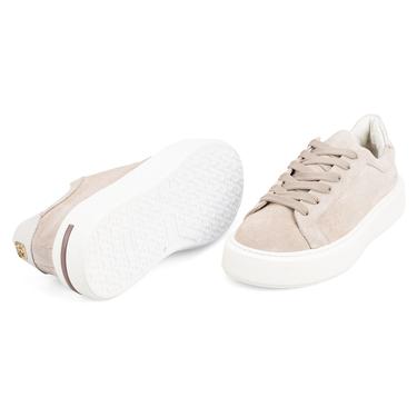  Kadın Bej Süet Deri Spor Ayakkabı