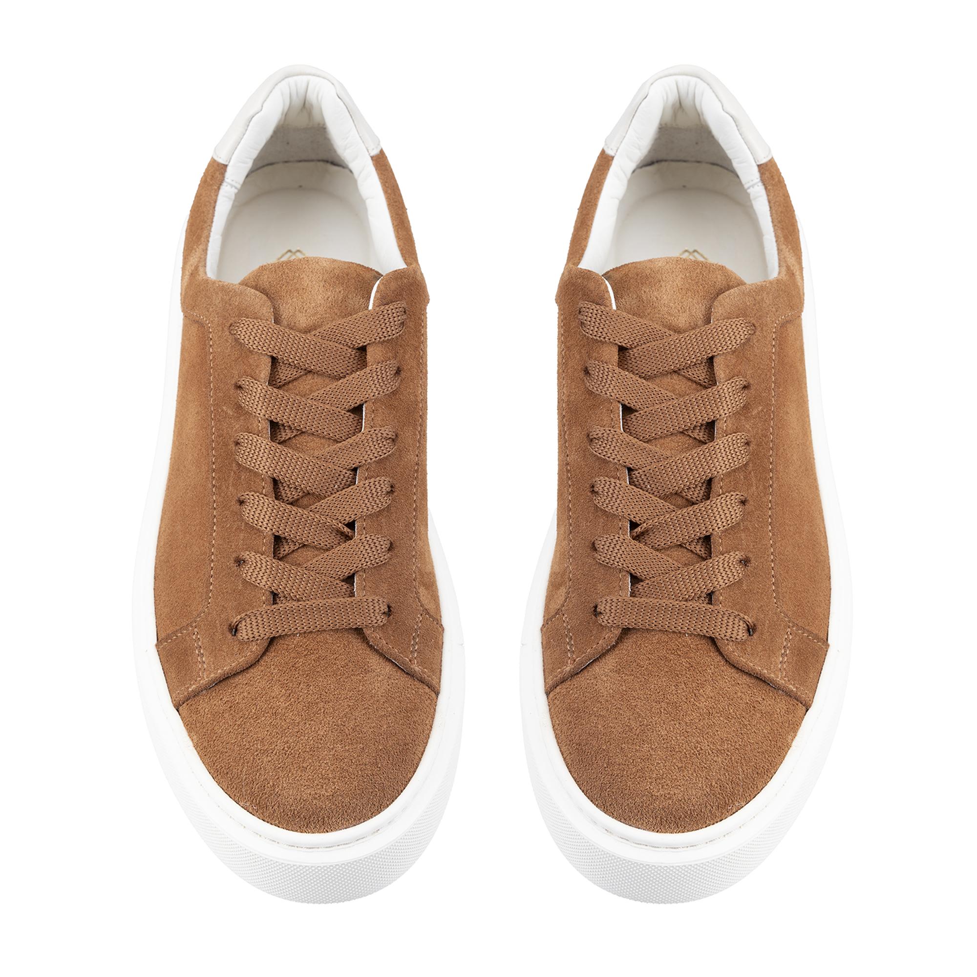 Kadın Taba Süet Deri Spor Ayakkabı