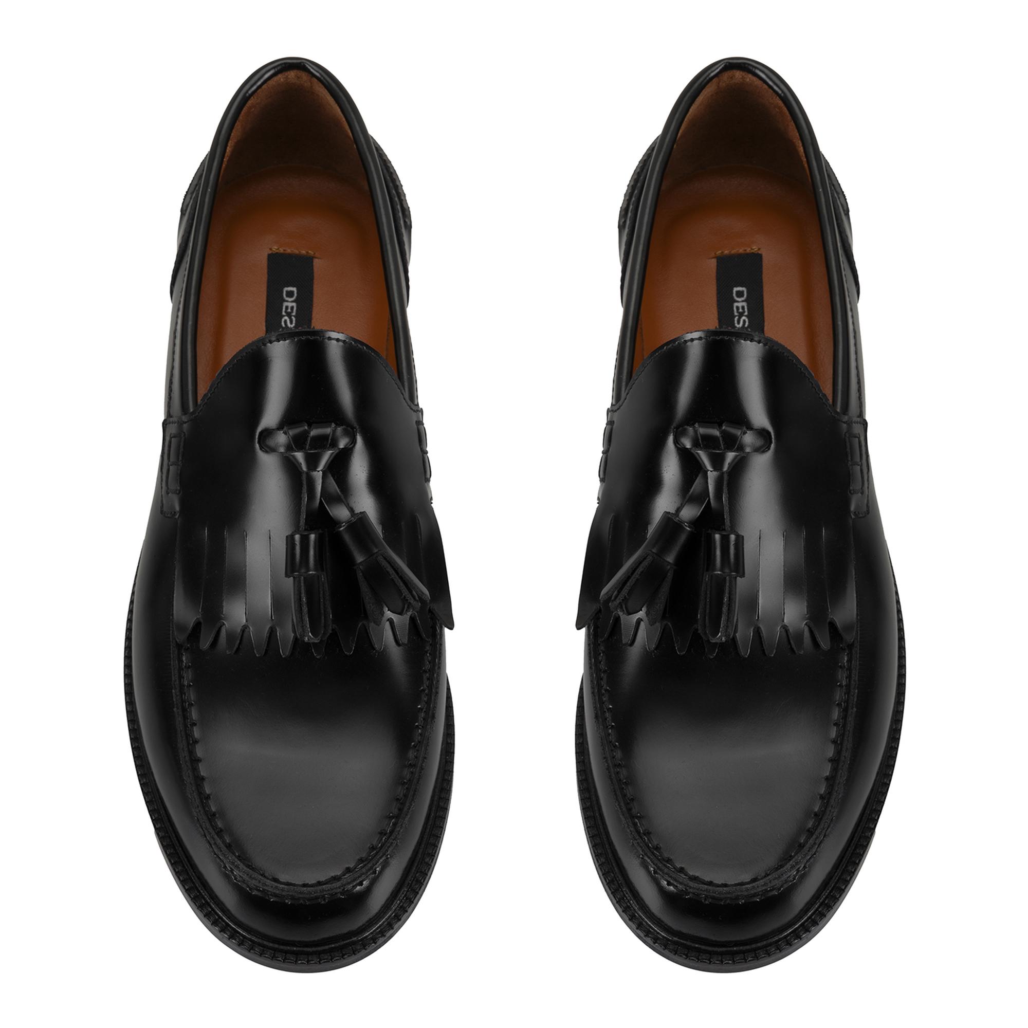 Jimmy Siyah Erkek Deri Loafer