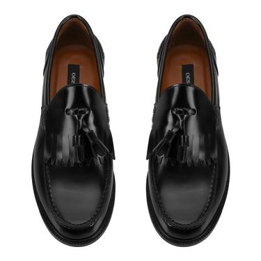  Jimmy Siyah Erkek Deri Loafer