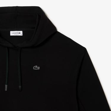  Lacoste Kadın Relaxed Fit Kapüşonlu Siyah Sweatshirt
