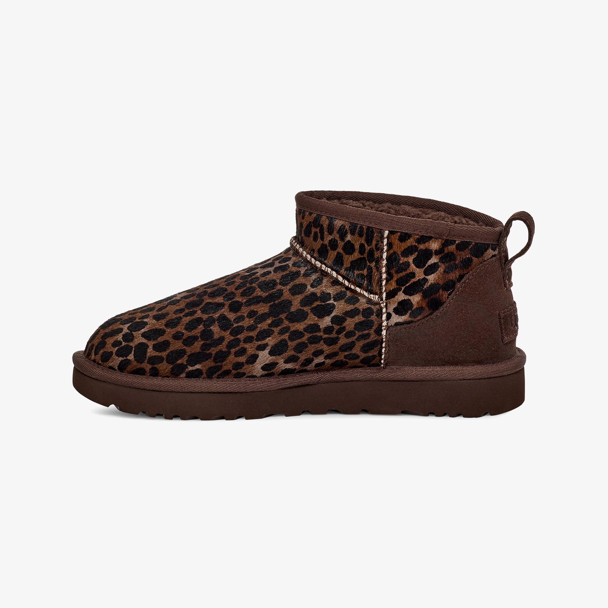 UGG Classic Mini Caspian Leopar Desenli Kadın Kahverengi Bot