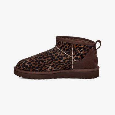  UGG Classic Mini Caspian Leopar Desenli Kadın Kahverengi Bot