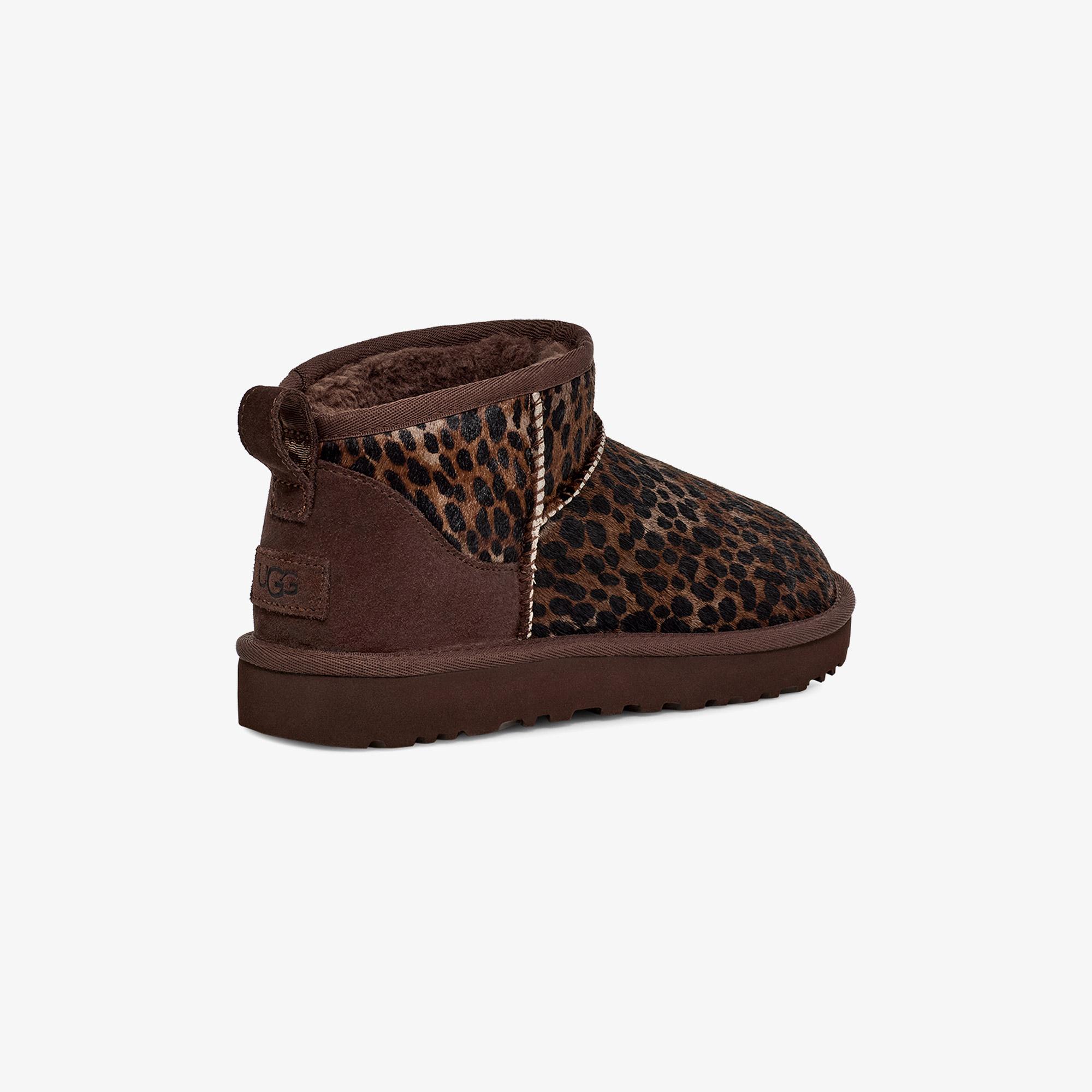 UGG Classic Mini Caspian Leopar Desenli Kadın Kahverengi Bot