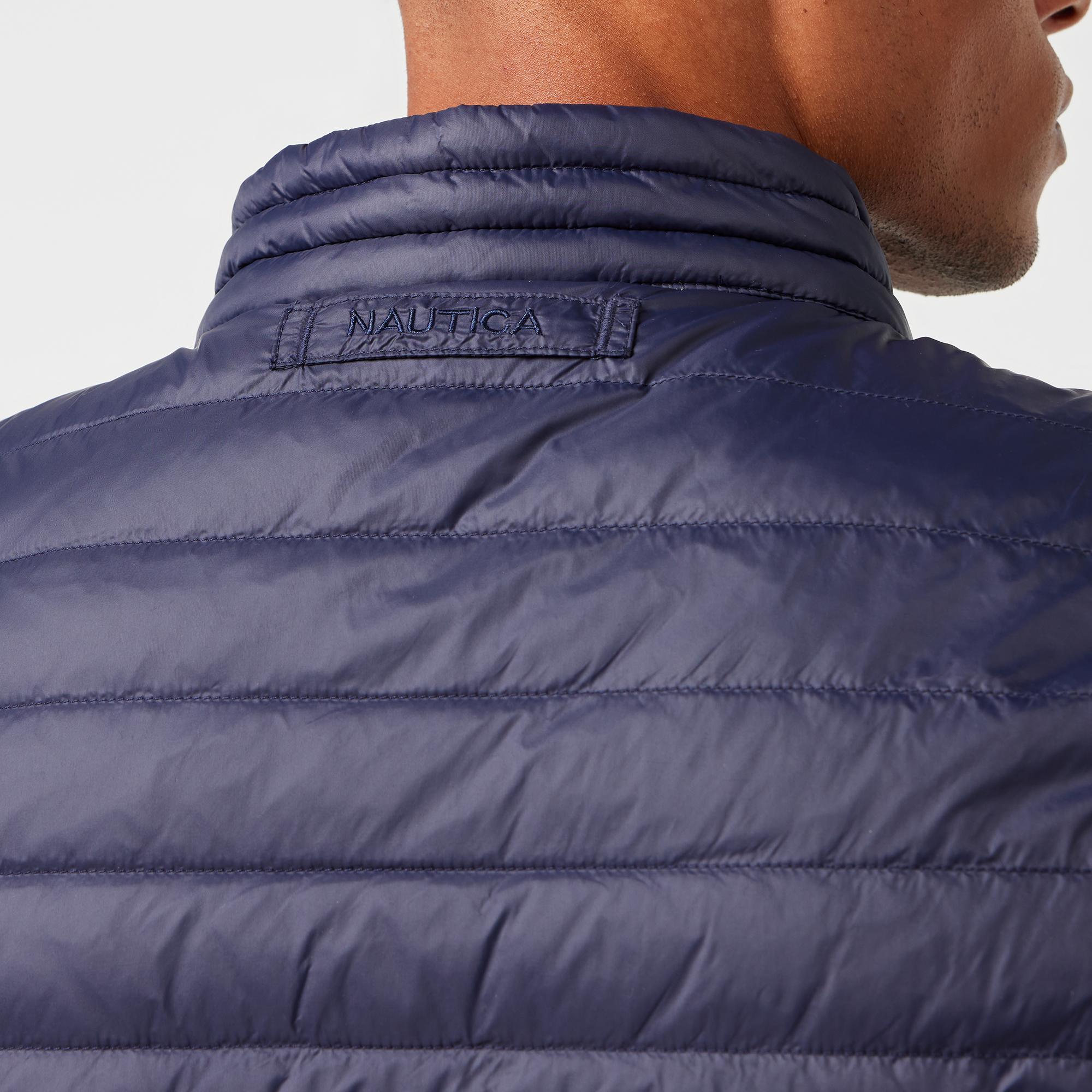 Nautica Erkek Lacivert Su Kaydırma Özellikli Kaz Tüyü Yelek