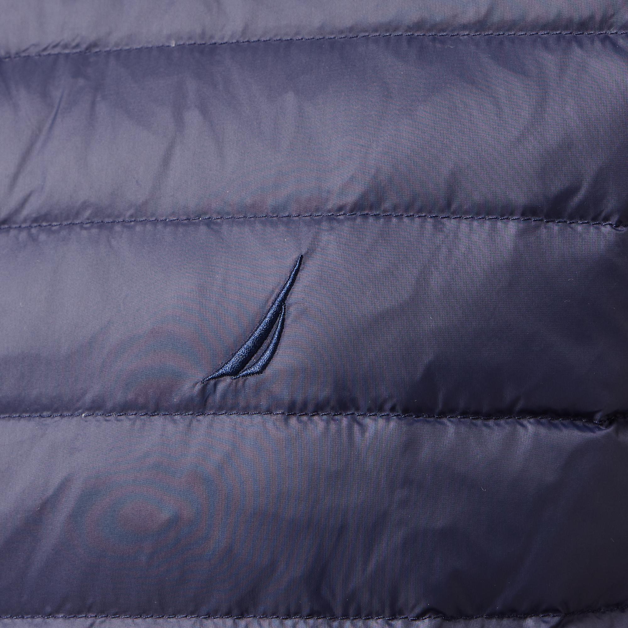 Nautica Erkek Lacivert Su Kaydırma Özellikli Kaz Tüyü Yelek